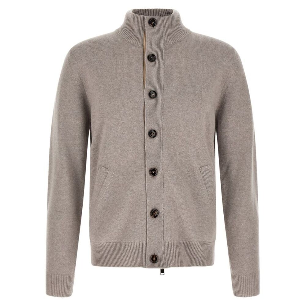 Brioni Beige Cashmere Men's Cardigan